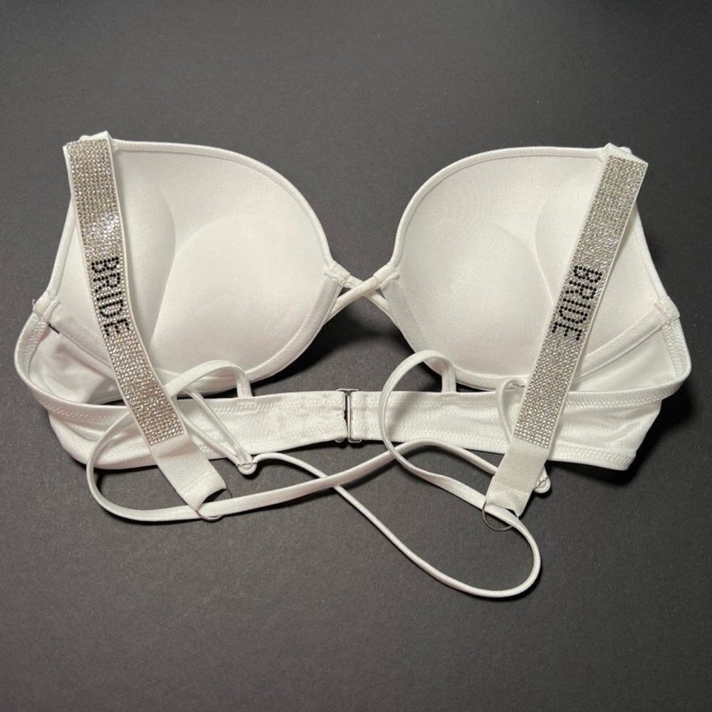 Victoria Secret 34A Bombshell Push Up Bikini Top Bride Shine Strap White - Picture 6 of 6